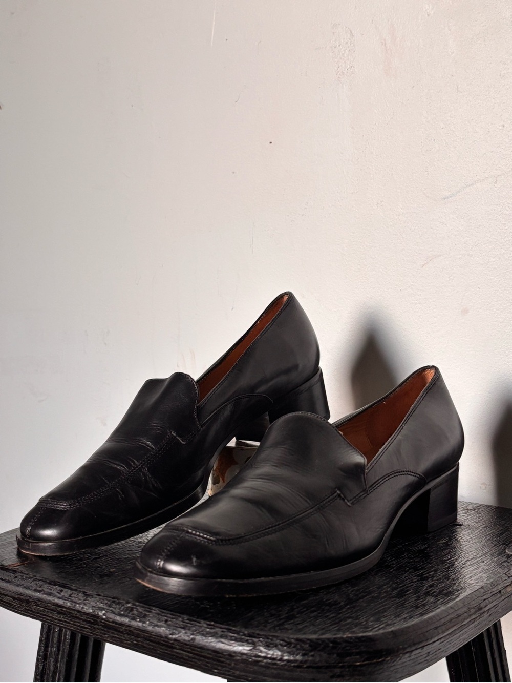 Vintage 90’s Coach Black Italiano Leather Women's Slip-On Oxford Mule